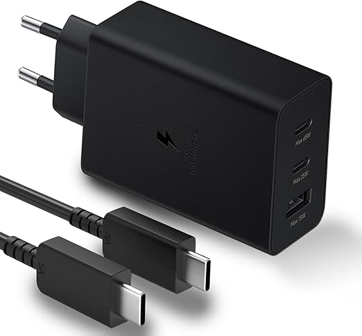 Samsung Chargeur USB C, Adaptateur Secteur 25W Ultra Rapide Noir