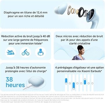 Xiaomi Redmi Buds 6 Lite Écouteurs sans Fil Bluetooth 5.3 – Image 2