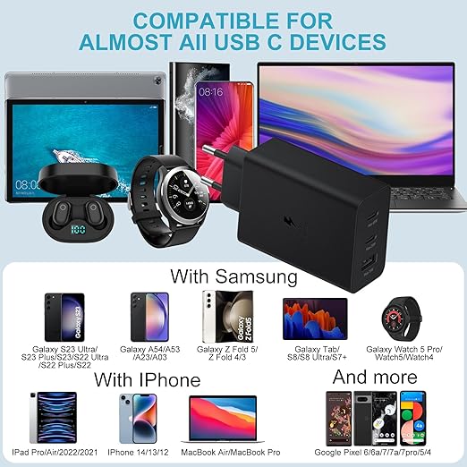 Samsung Chargeur USB C, Adaptateur Secteur 25W Ultra Rapide Noir – Image 3